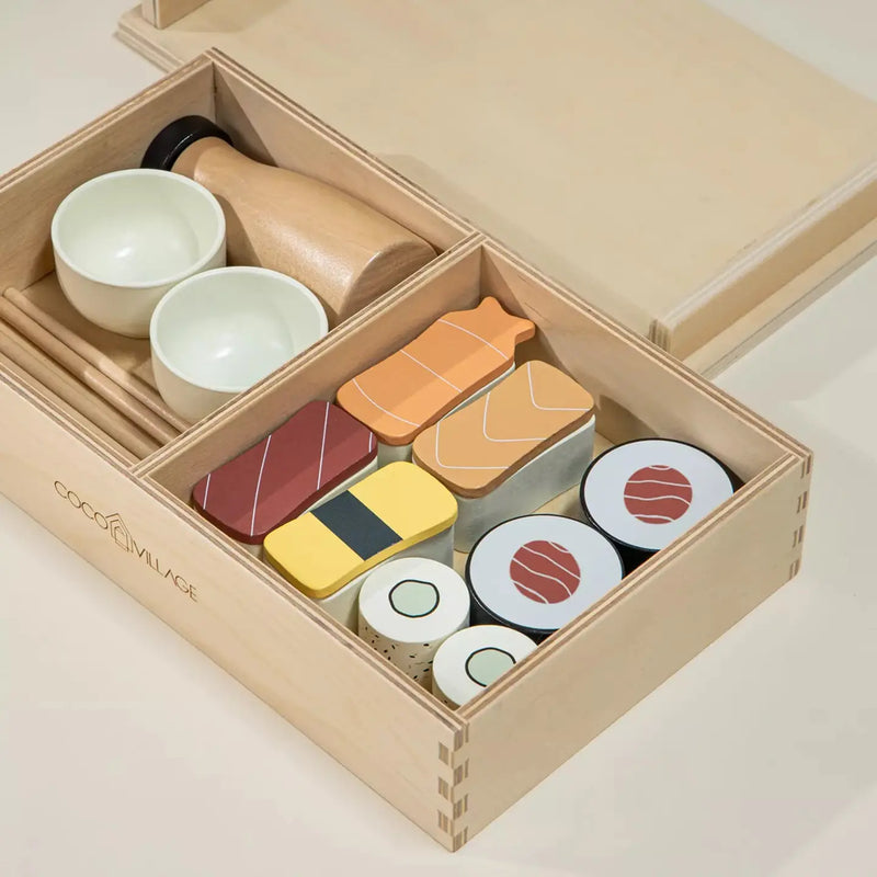 Coco Village toy food wooden sushi set