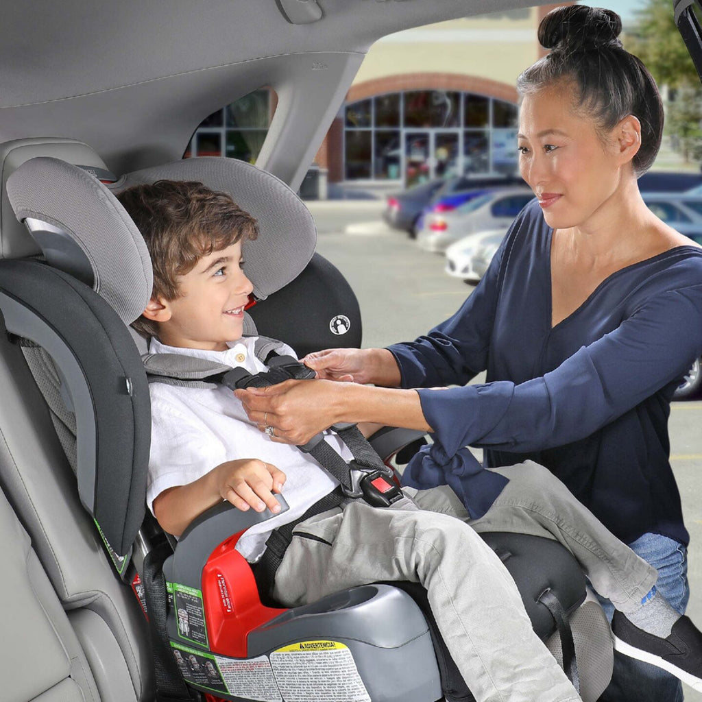 Contour Gray Britax ClickTight Booster Seat, engineered for safety as a Britax one4life clicktight all-in-one car seat.