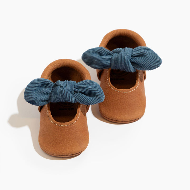 Freshly Picked Corduroy Cowgirl Knotted Bow baby shoes, soft sole crib shoes