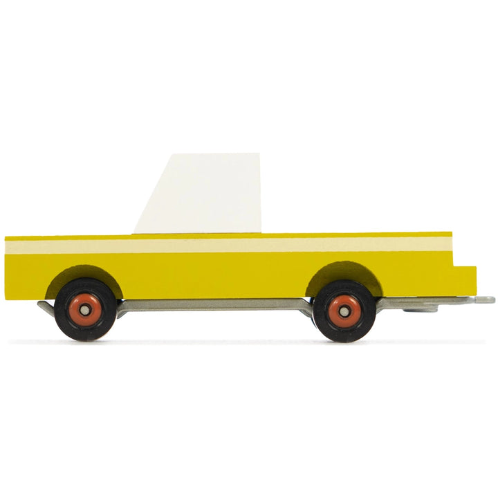 Coyote Pickup by Candylab, a rugged wooden toy truck for kids.