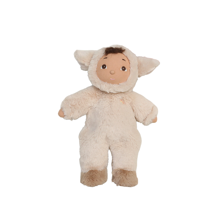Dinkum Dolls Cozy Day Dinkum Lamby Tig cream plush lamb doll with open eyes
