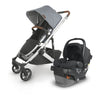 uppababy cruz v2 in gregory with mesa v2 infant car seat
