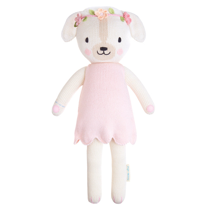 Charlotte the dog stuffed animal from cuddle and kind dolls