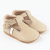 Little Love Bug Co Beige T-Bar moccasins for babies 