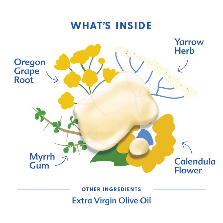 Motherlove Diaper Oil shown on white background, featuring pure, plant-based ingredients for daily baby essentials.