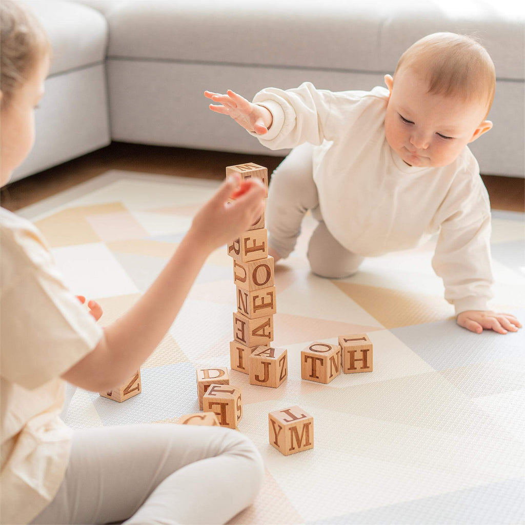 Tiny Land® Wooden Alphabet Blocks, montessori toys for 2 year olds