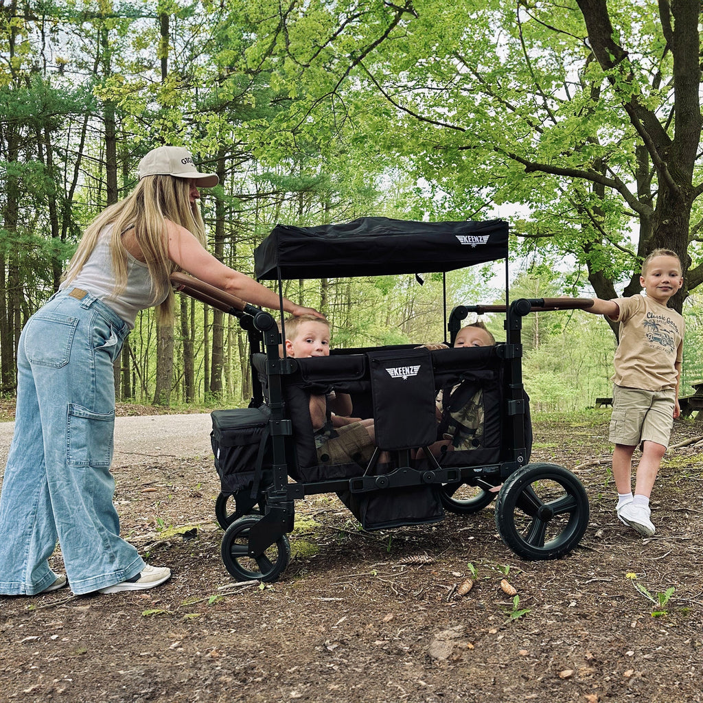 Keenz DUO stroller wagon in Black