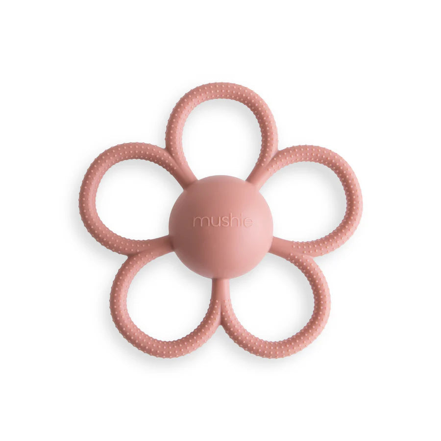 Mushie Daisy rattling teething baby toy