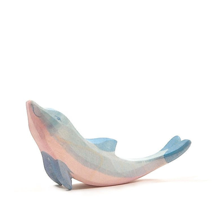 Ostheimer Dolphin, High, a hand-carved wooden dolphin toy made in Germany