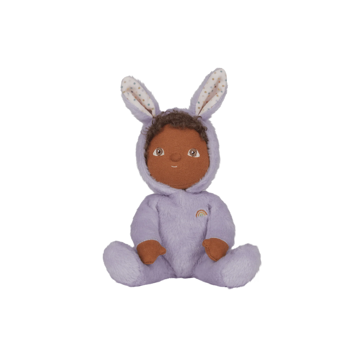 Soft lavender tones highlight the Olli Ella Dinky Dinkums Dolls Ð Babs Bunny Ð Purple, a cuddly plushies favorite for gentle play.