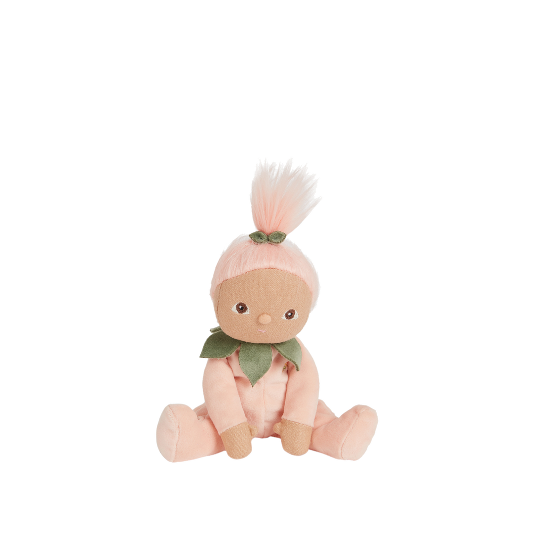 Dinkum Dolls Dinky Dinkums Peggy Peach doll with leafy collar and pink topknot