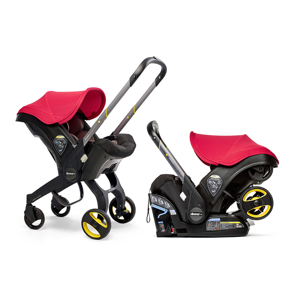 Doona car seat and stroller in flame red