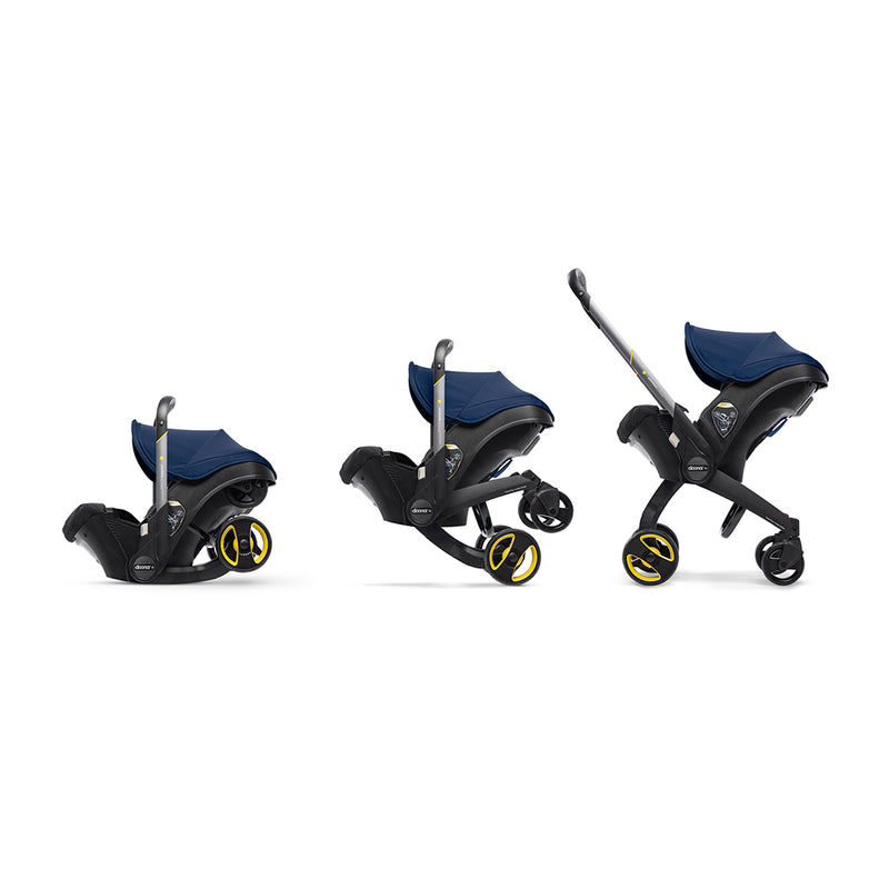 baby stroller with car seat from doona in royal blue