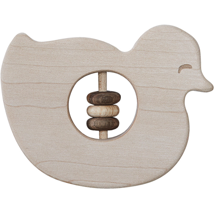 wooden story montessori toy teether wooden duck