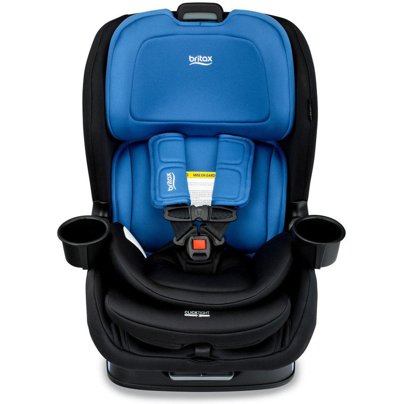 Forward-facing Britax Poplar Cobalt Onyx toddler car seat showing reinforced steel frame