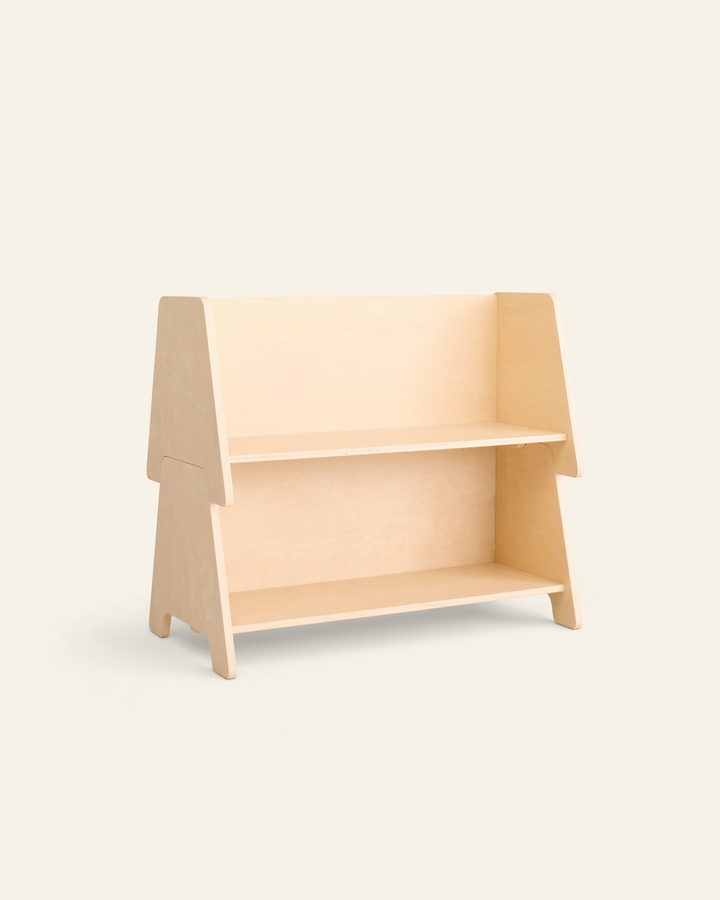 multi-tier birch natural wood bookshelf piccalio nursery furniture and decor
