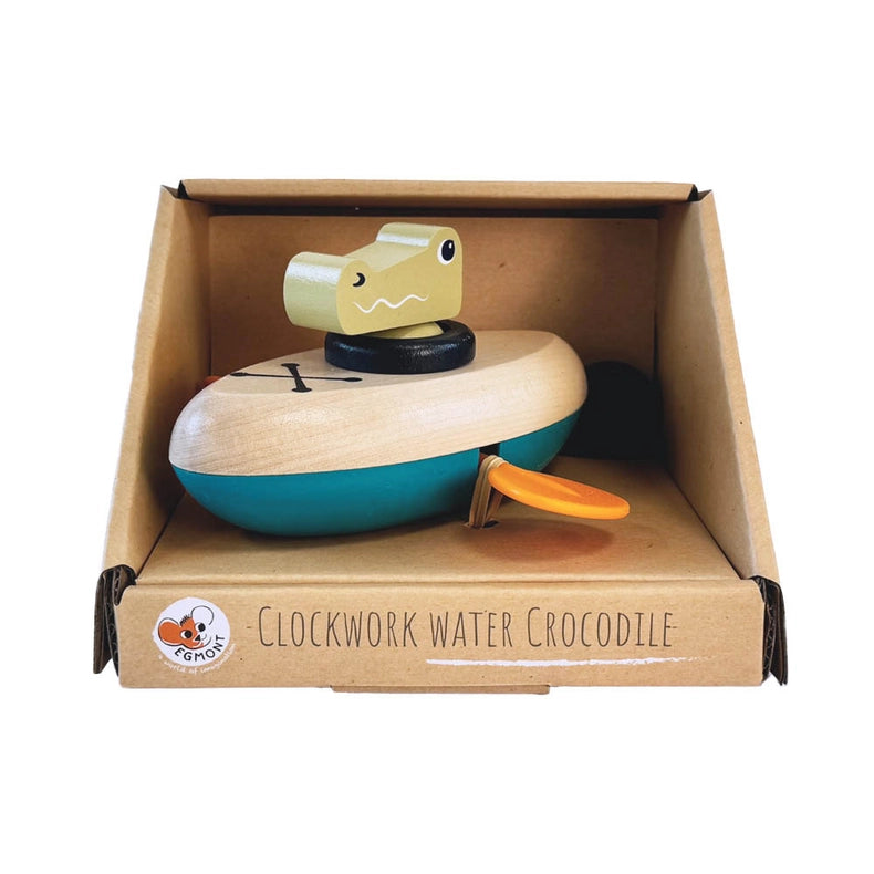 Make bath time exciting with the Egmont Clockwork Water Croco, a durable bath toy for toddlers.
