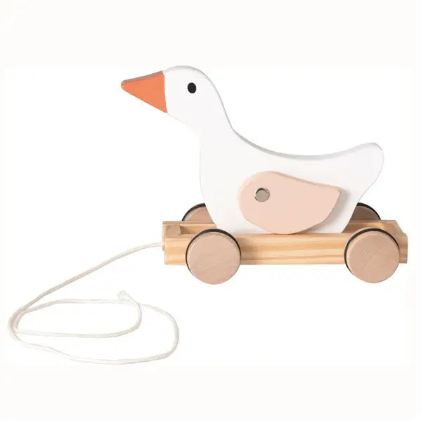 Egmont Pull Along Duck is a charming wooden toy that encourages balance, coordination, and imaginative play.
