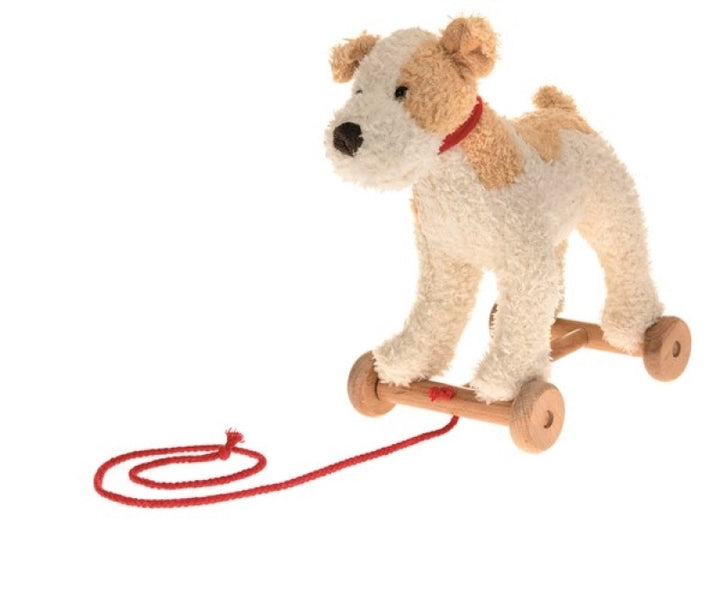 Classic design makes the Egmont Pull Along Eliot a timeless wood toy for toddlers learning to walk.