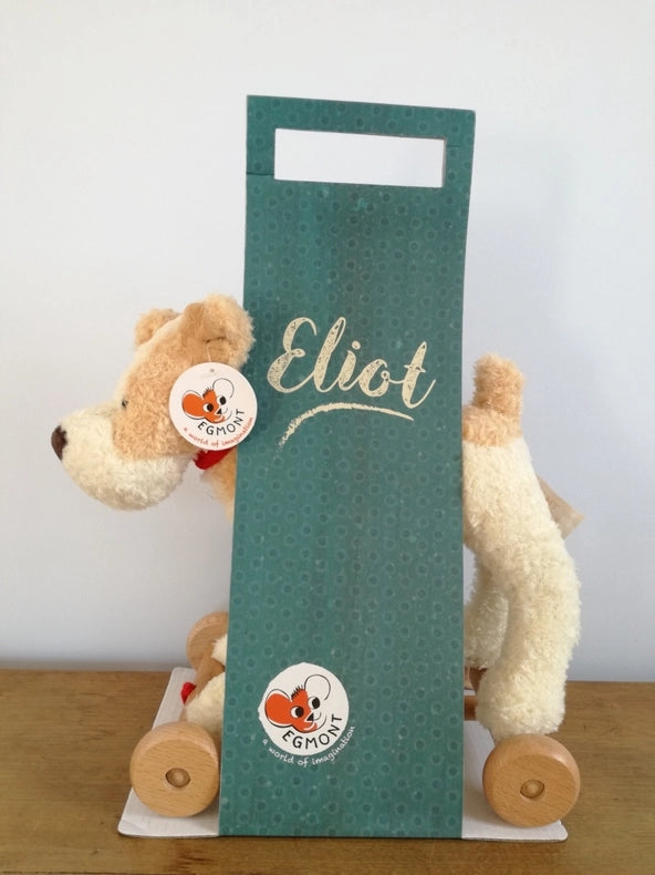 Egmont Pull Along Eliot offers durable toys with wood construction, perfect for active little ones.
