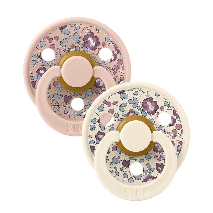 Eloise Blush Liberty BIBS Pacifier Colour Collection 2 Pack, stylish babyÕs pacifier design.