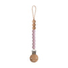 Mushie Eva Mauve clip for pacifier