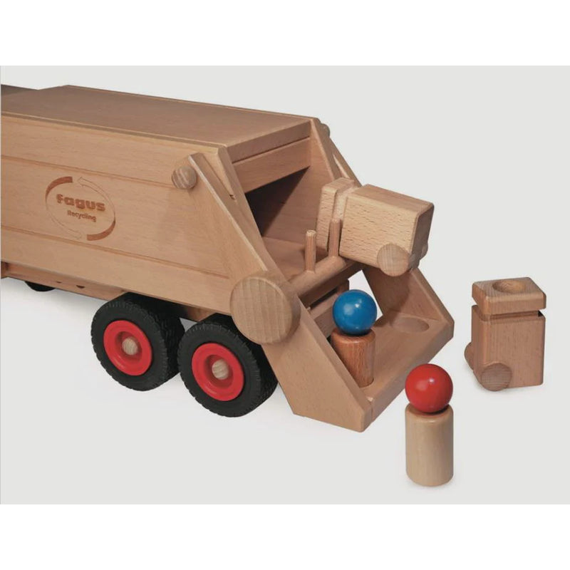 Fagus wooden garbage truck for eco-friendly playtime.