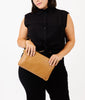 Fawn Design Changing Clutch Bag in Tan that doubles as a going out purse