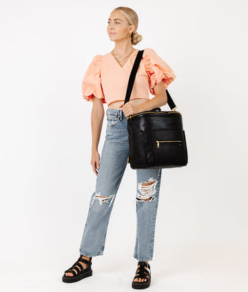 Fawn Design The Original Diaper Bag - Black – Hazel & Fawn display picture 1
