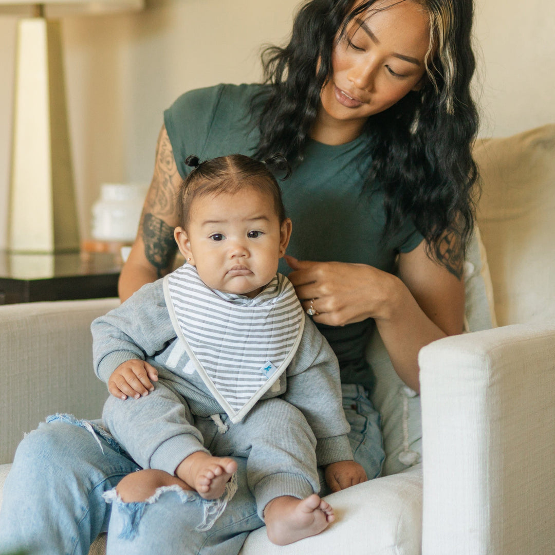 Little Unicorn bib for baby, 4-pack Pressed Petals, soft and durable