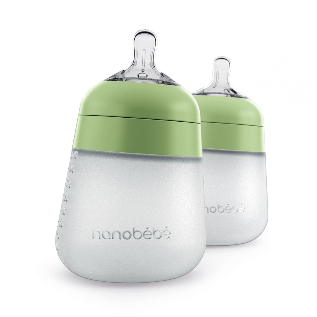 Nanobébé 9oz Flexy Silicone Baby Bottle in Sage