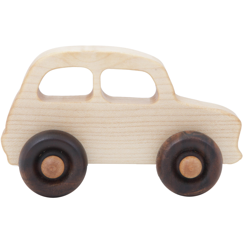 Natural wooden vehicle toy by Wooden Story, ideal for toddlers' play.