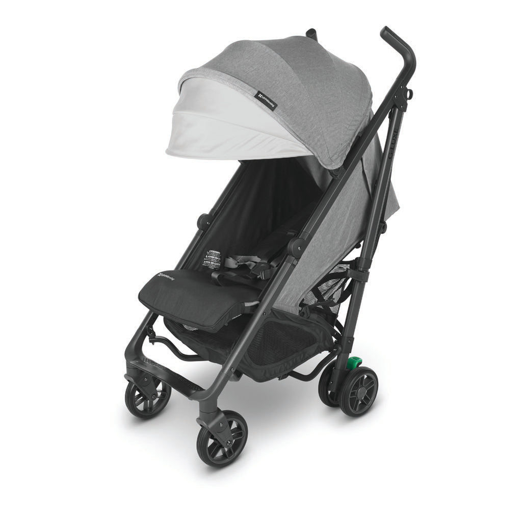 Uppababy Gluxe stroller with canopy in the color greyson