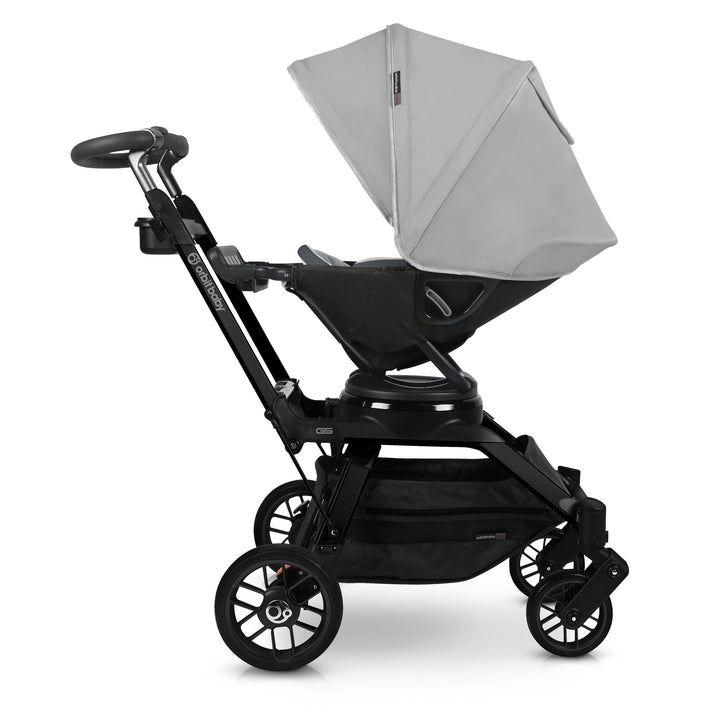 Orbit baby customize stroller canopy in fog