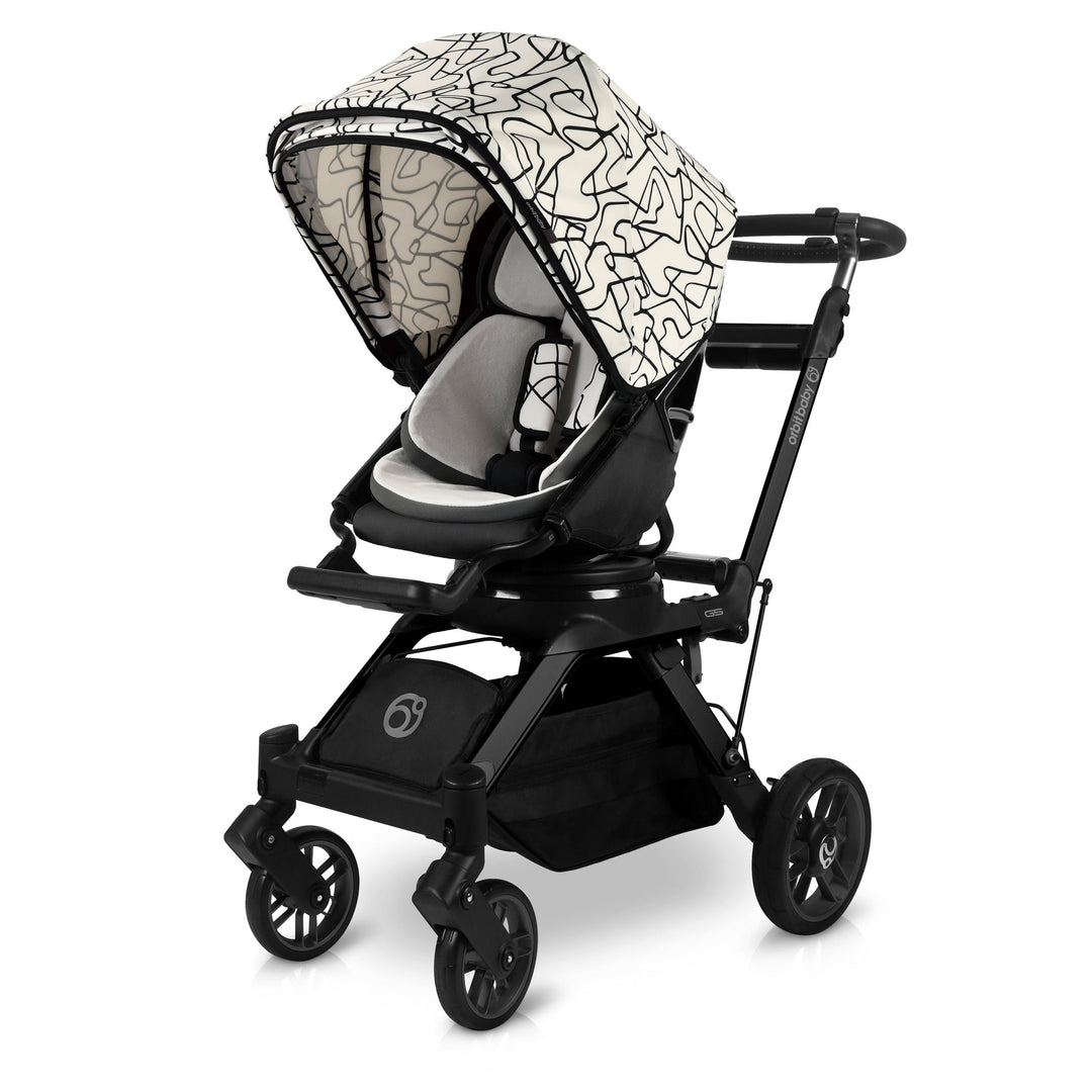 Orbit baby stroller canopy in squiggle detachable stroller canopy