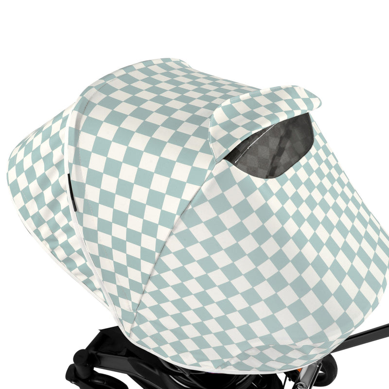 Orbit baby stroller canopy in checkered surf spray Customize stroller 