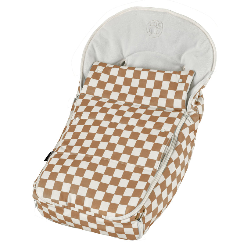 Orbit baby stroller footmuff in Chestnut Check stroller winter footmuff