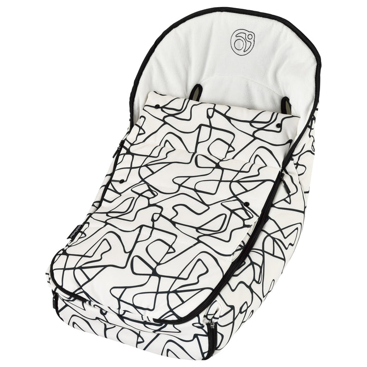 Orbit baby stroller footmuff in  squiggle funky footmuff stroller