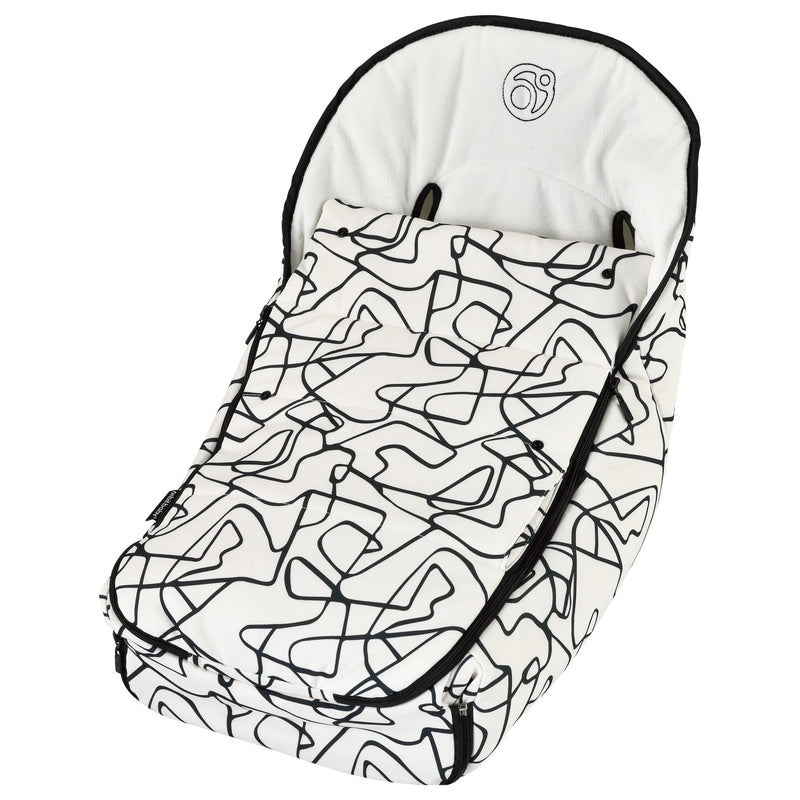 Orbit baby stroller footmuff in  squiggle funky footmuff stroller