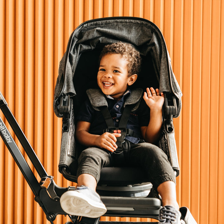Modern design of the Orbit Baby G5 Stroller Seat Black highlighted as the best stroller accessory for comfort.