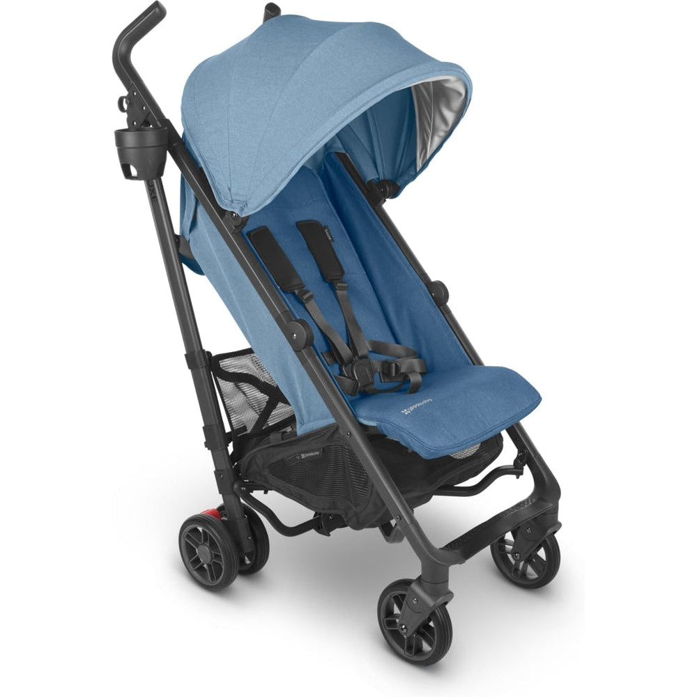 UPPAbaby G-Luxe Stroller Charlotte Coastal Blue — lightweight compact stroller for everyday use