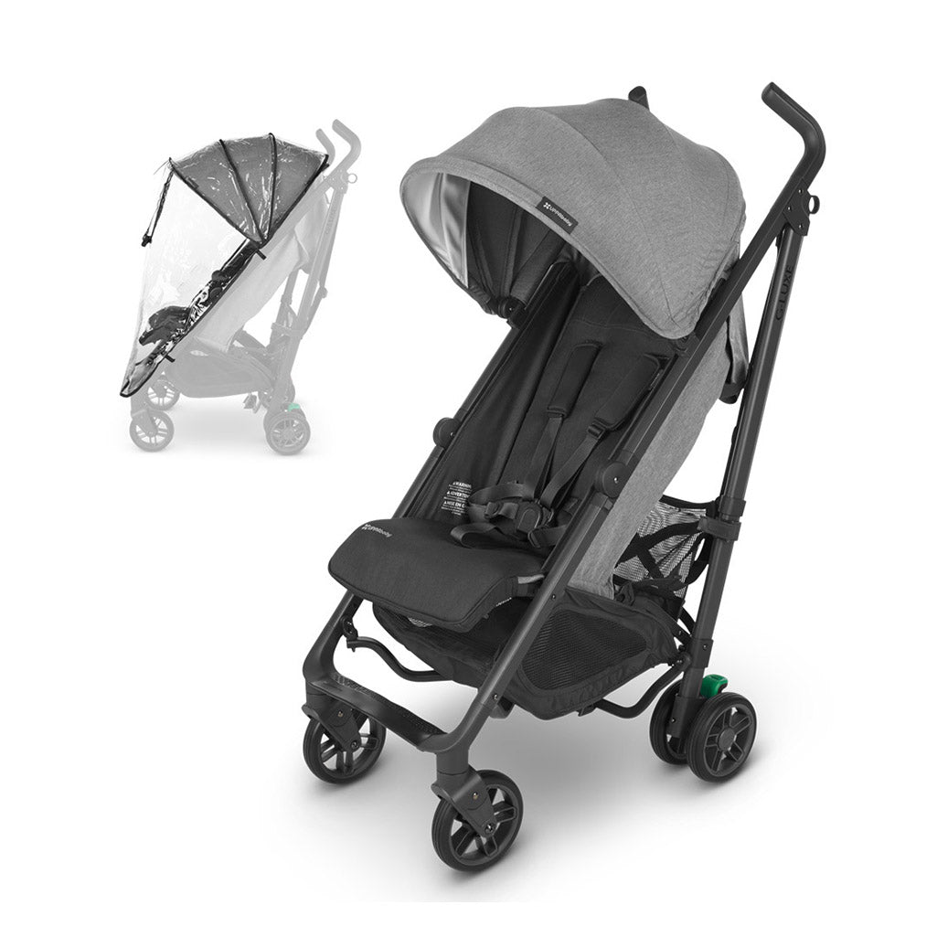 UPPAbaby Gluxe in Greyson with rain shield