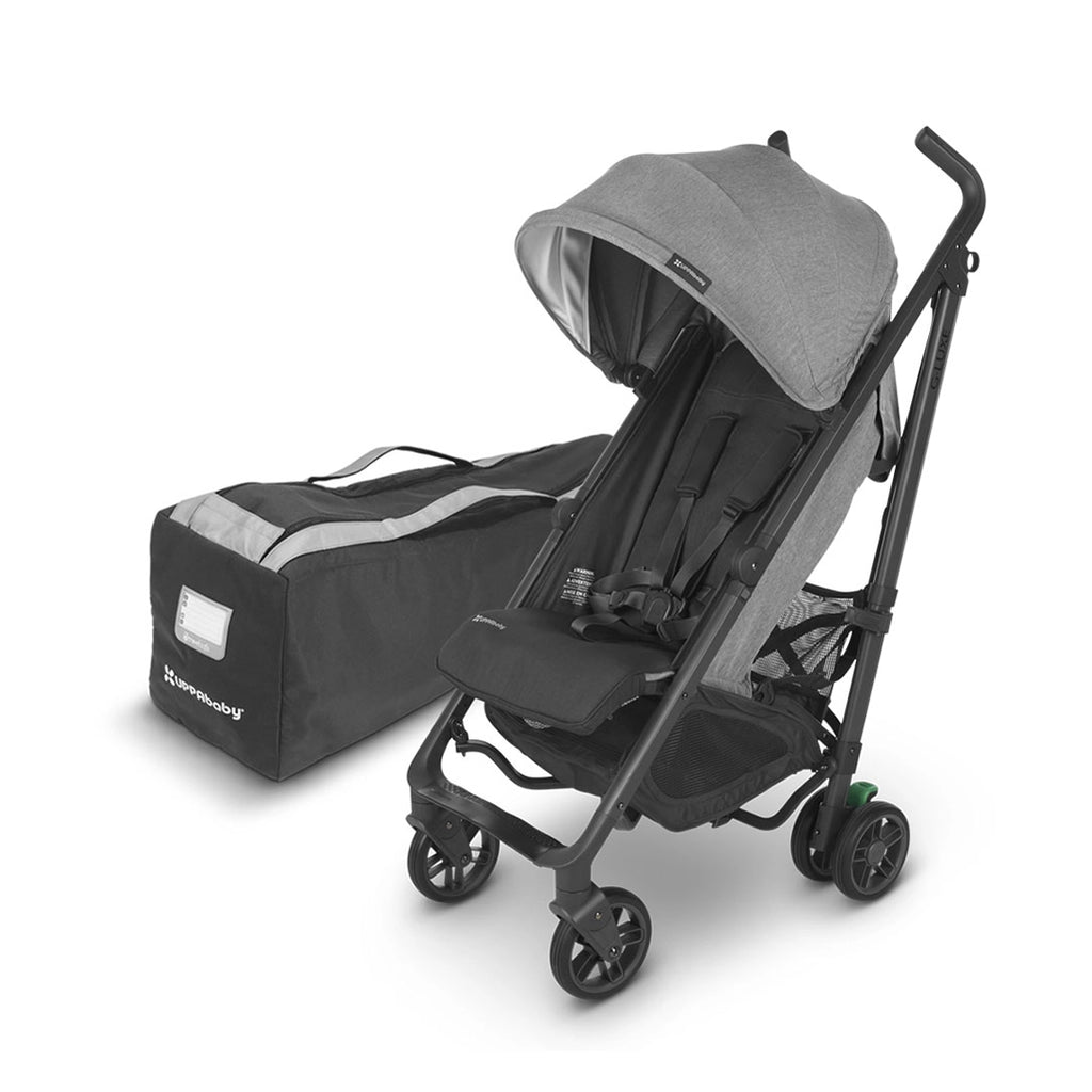 GLUXE by UPPAbaby in the color Greyson with Travel Bag