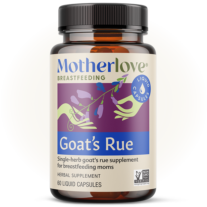 Support lactation naturally with Motherlove Goat's Rue - Liquid Capsules 60ct, milk supply supplements