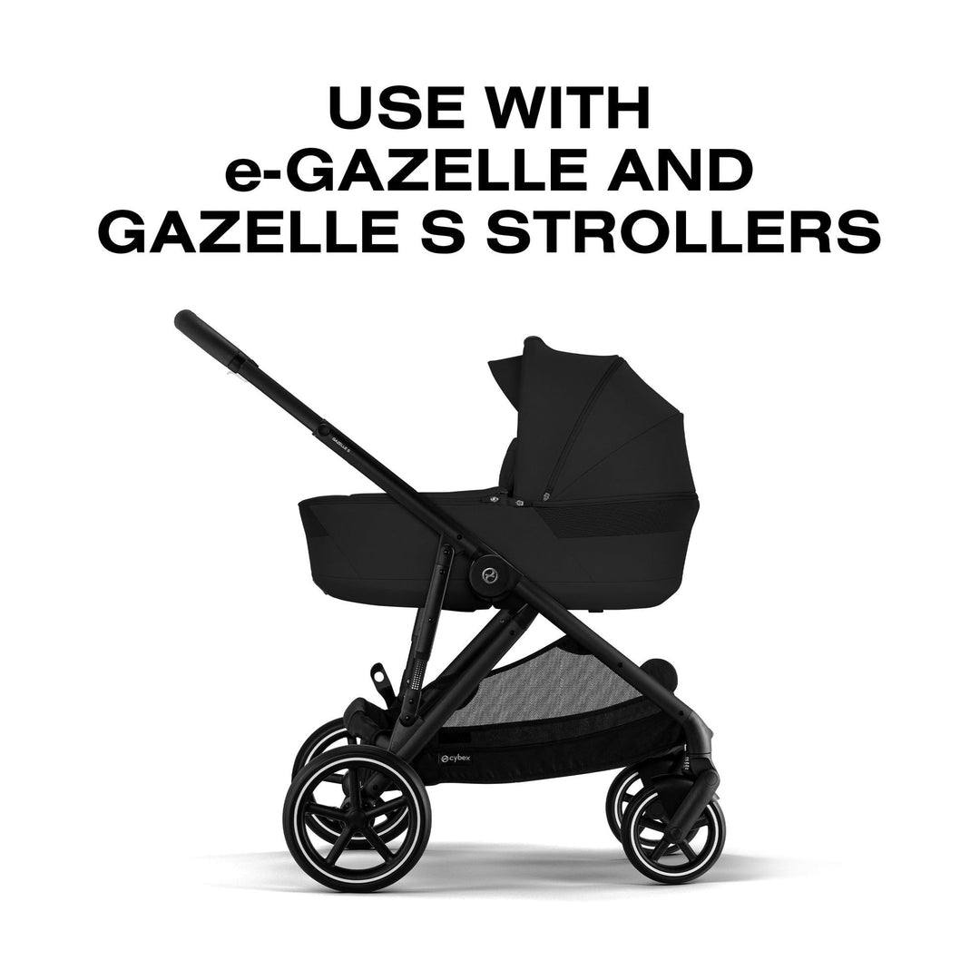Gazelle S 2 Foldable Cot by CYBEX in Moon Black, foldable stroller cot