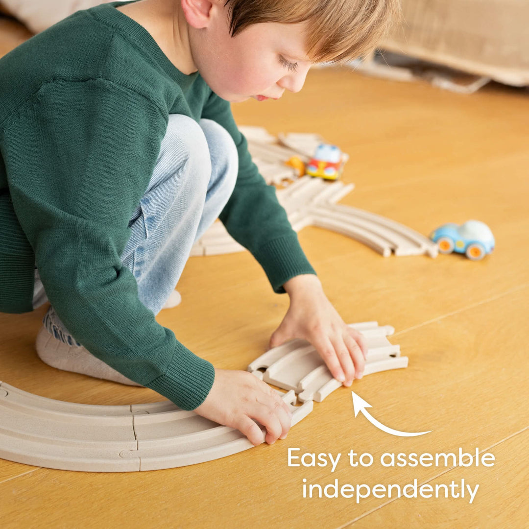 HABA Cars - My First Racetrack sparks imagination and learning through hands-on fun and wood play.