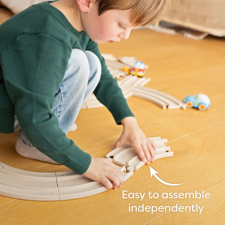 HABA Cars - My First Racetrack sparks imagination and learning through hands-on fun and wood play.