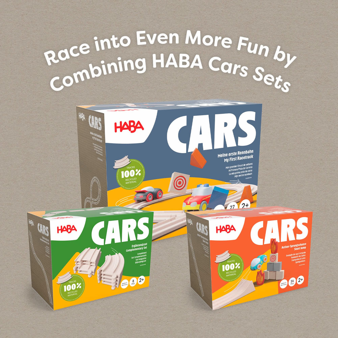 Speed, creativity, and fun meet in HABA Cars - My First Racetrack, an interactive kids toy for toddlers.
