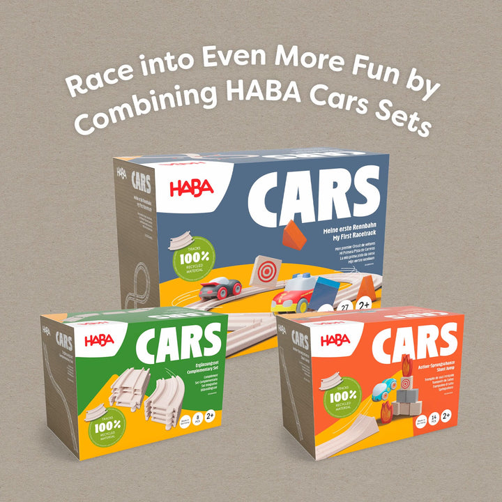 Speed, creativity, and fun meet in HABA Cars - My First Racetrack, an interactive kids toy for toddlers.