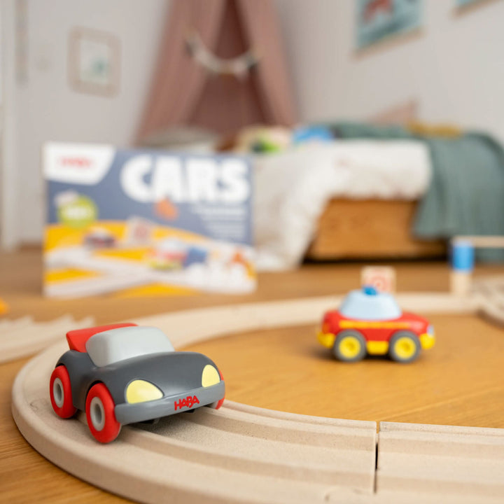 Fun and skill-building combine in HABA Cars - My First Racetrack, an engaging educational toy.